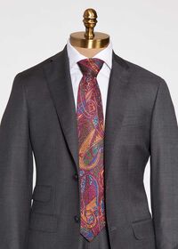 Paul Stuart Master Paisley Print Silk Tie, thumbnail 2