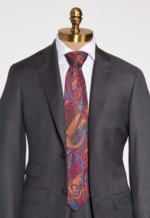 Paul Stuart Master Paisley Print Silk Tie, image 2