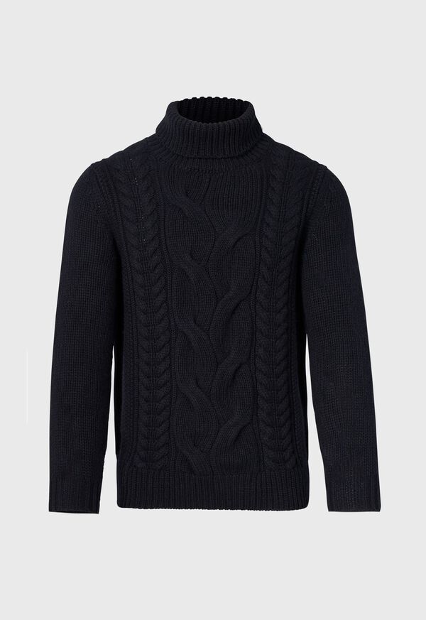 Paul Stuart Cashmere Cable Turtleneck Sweater, image 1