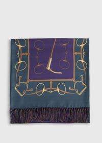Paul Stuart Printed Equestrian Silk Scarf, thumbnail 2