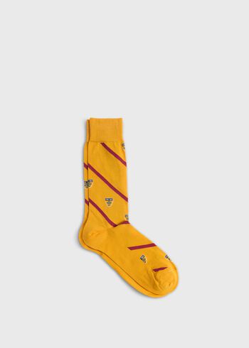 Paul Stuart Cotton Crest Motif Sock