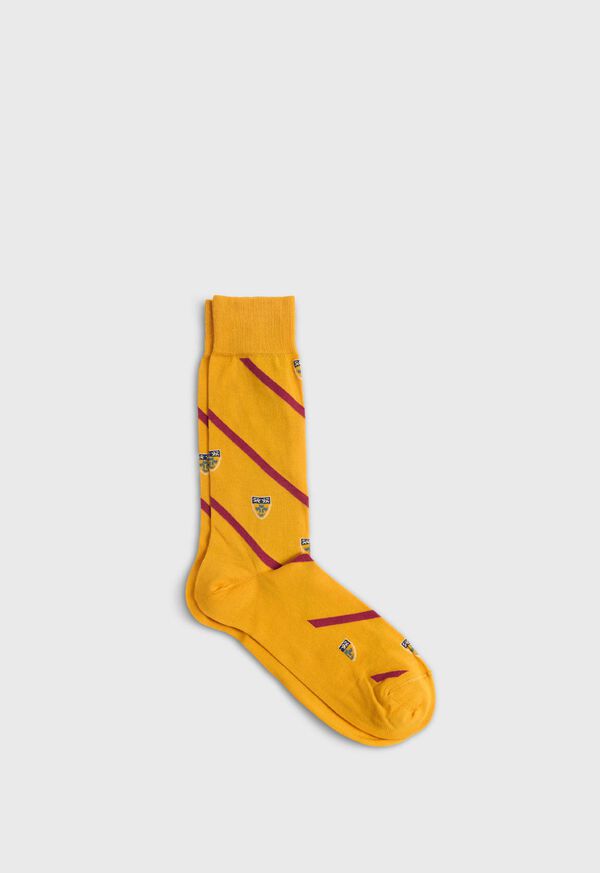 Paul Stuart Cotton Crest Motif Sock, image 1