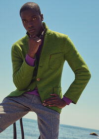 Paul Stuart Wool Knit Raw Edge Jacket, thumbnail 2