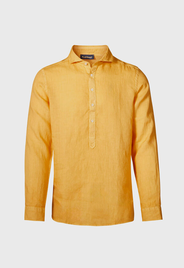 Paul Stuart Linen Half Placket Sport Shirt, image 1