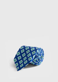 Paul Stuart Medallion Print Habotai Silk Tie, thumbnail 1