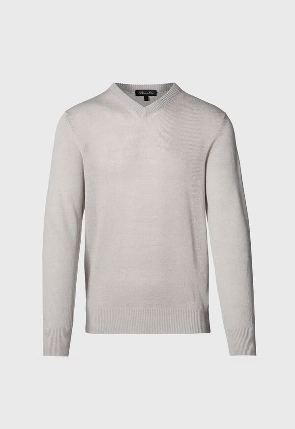 Paul Stuart Linen & Cotton V-Neck Sweater, image 1