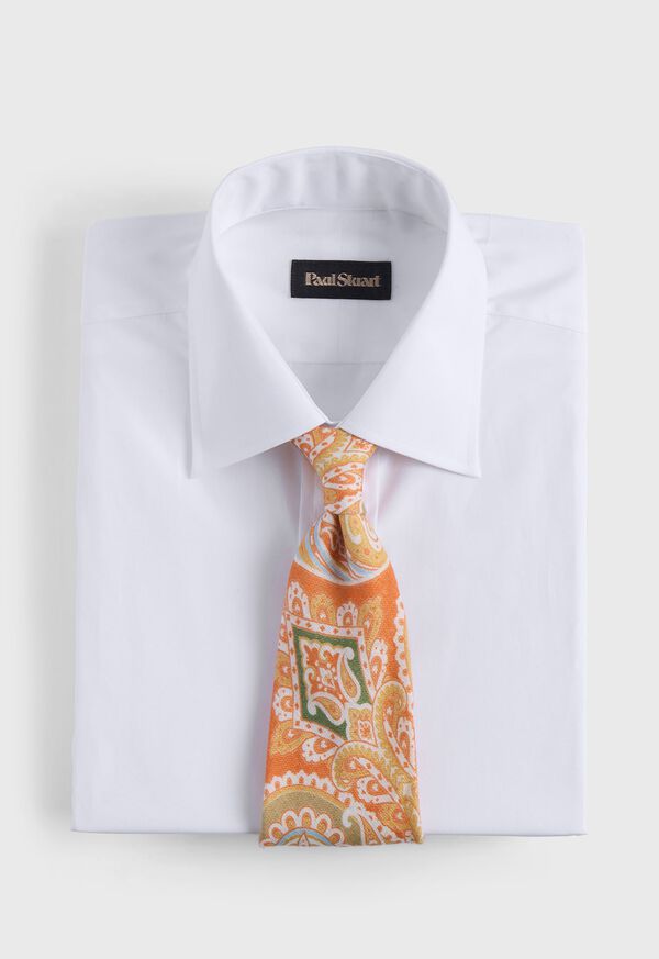 Paul Stuart Printed Linen Paisley Tie, image 2