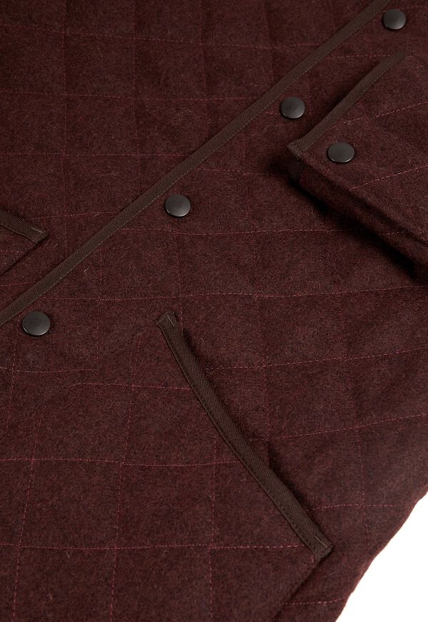 Paul Stuart Quilted Loden Barn Jacket with Corduroy Collar, image 4