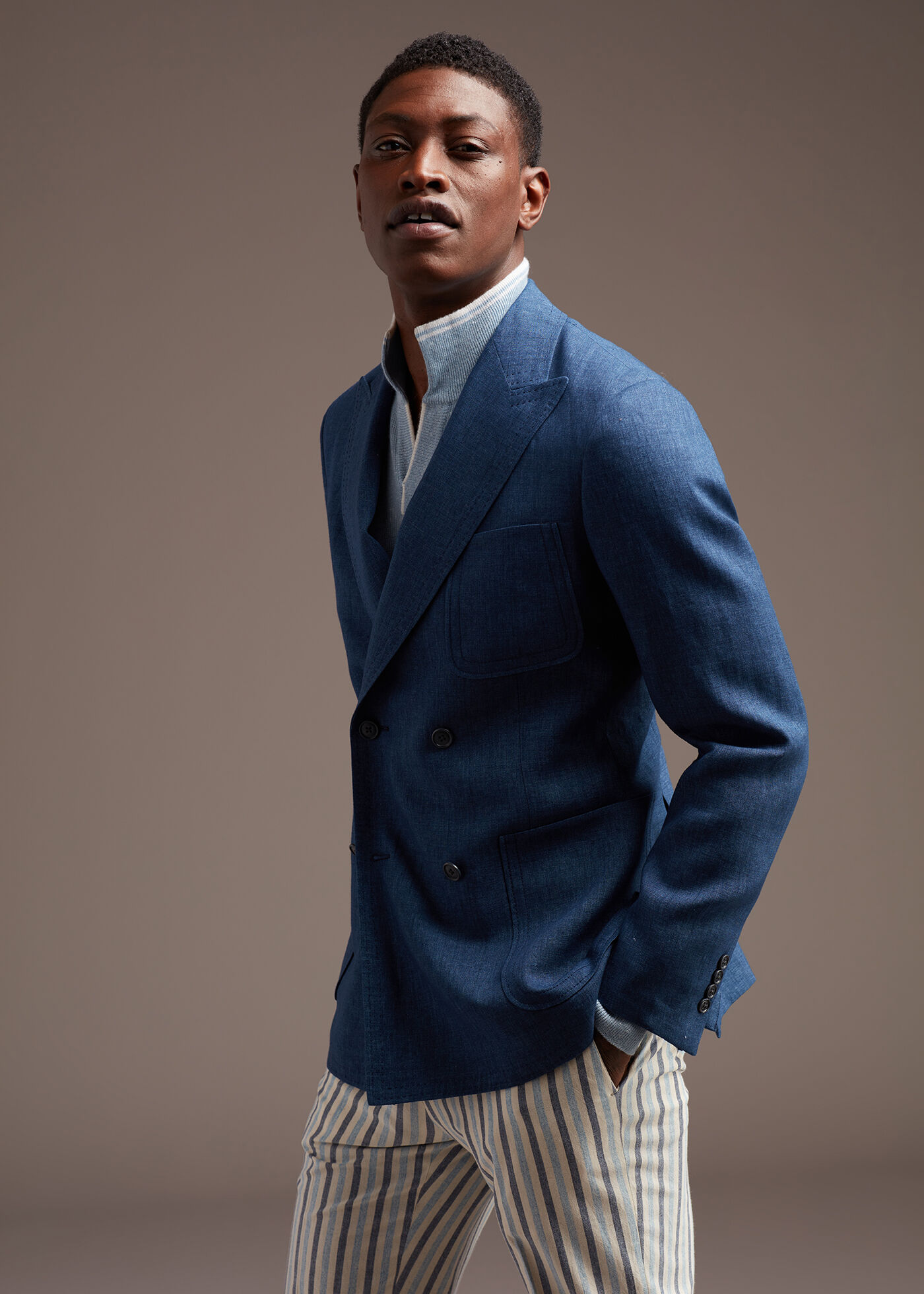 Blue Linen Jacket