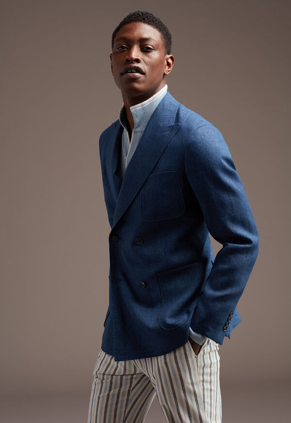 Paul Stuart Blue Linen Jacket, image 2