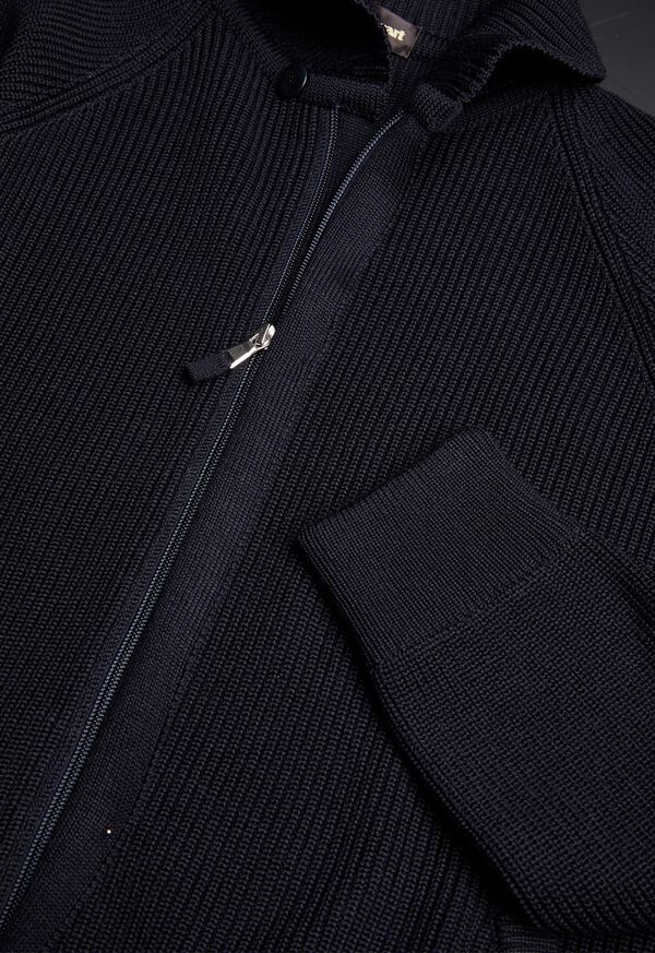 Paul Stuart Merino Wool Ribbed Full Zip Cardigan, image 2