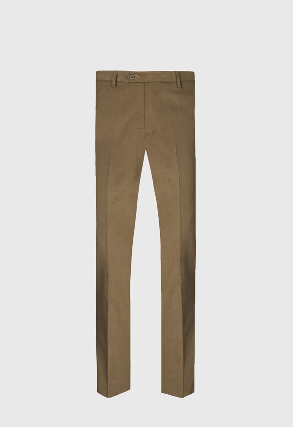 Paul Stuart Suede Trimmed Brushed Cotton Trouser, image 1