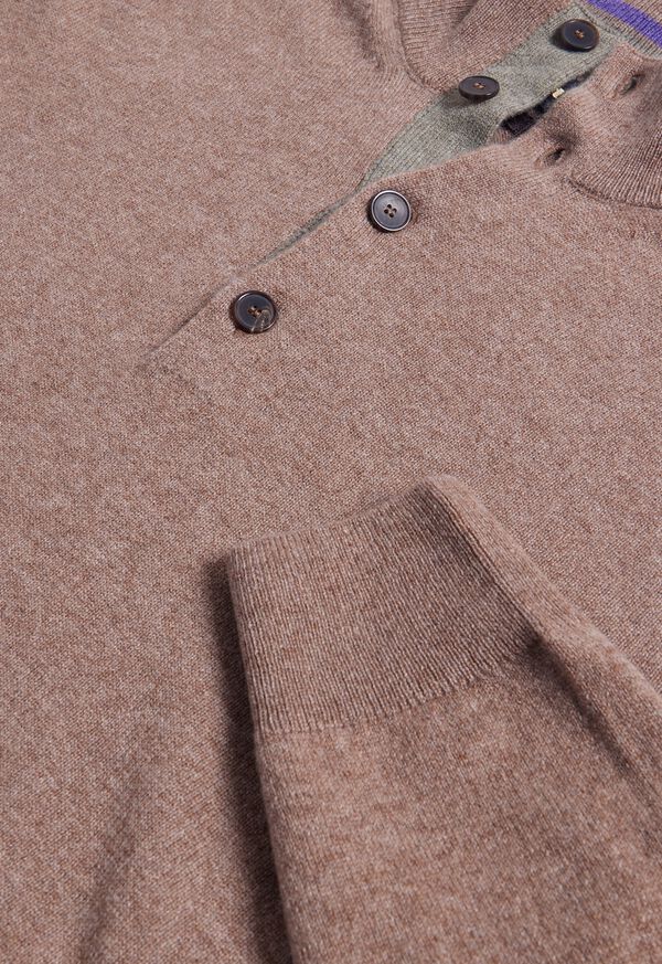 Paul Stuart Cashmere Button Mock Sweater, image 2