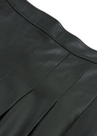 Paul Stuart Pleated Leather Skirt, thumbnail 3
