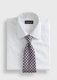 Paul Stuart Woven Silk Houndstooth Tie, thumbnail 2