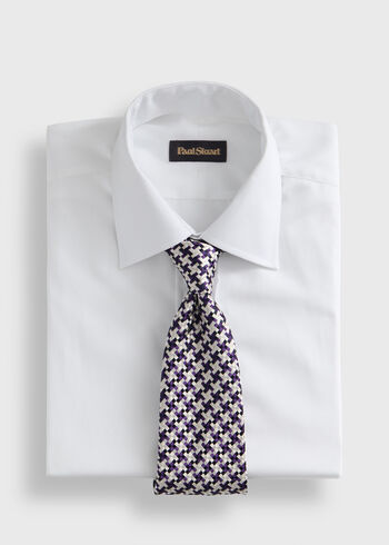 Paul Stuart Woven Silk Houndstooth Tie