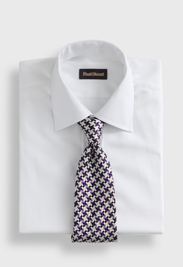 Paul Stuart Woven Silk Houndstooth Tie, image 2