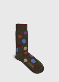 Paul Stuart Cashmere Blend Multi Color Dot Sock, thumbnail 1