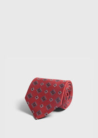 Paul Stuart Printed Silk Square Medallion Tie, thumbnail 1