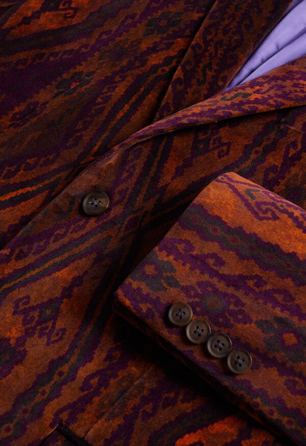 Paul Stuart Printed Cotton Velvet Jacket, image 3
