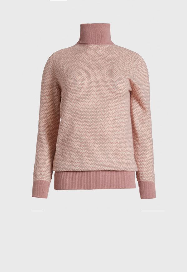 Paul Stuart Cashmere Jacquard Turtleneck Sweater, image 1