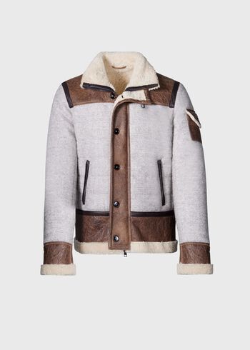 Paul Stuart Quilted Jacket with Suede & Shearling