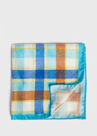 Paul Stuart Multi Plaid Pocket Square, thumbnail 1