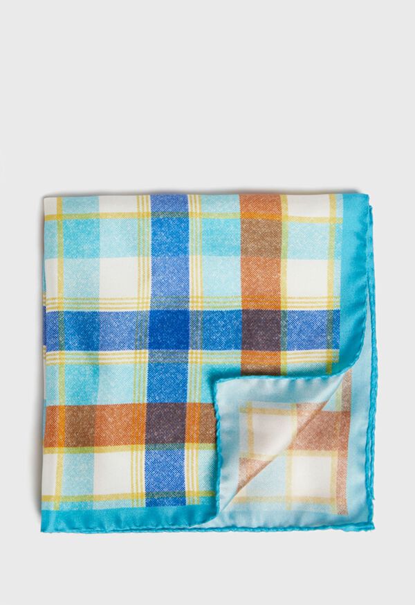 Paul Stuart Multi Plaid Pocket Square, image 1