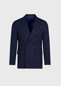 Paul Stuart All Year Wool Double Breasted Stripe Suit, thumbnail 4
