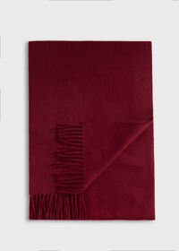 Paul Stuart Cashmere Scarf with Man on the Fence Logo, thumbnail 1