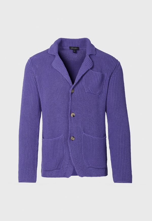 Paul Stuart Cotton Chunky Sweater Jacket