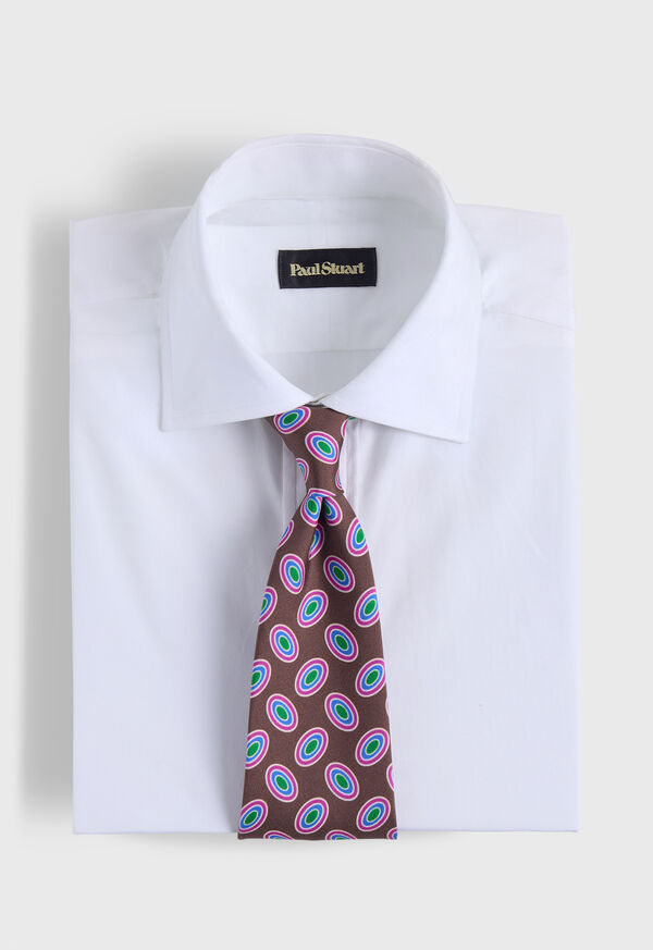 Paul Stuart Printed Silk Tossed Oval Tie, image 2