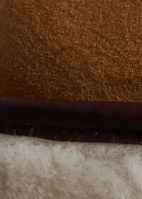 Paul Stuart Sheepskin Hat with Leather Trim, thumbnail 3
