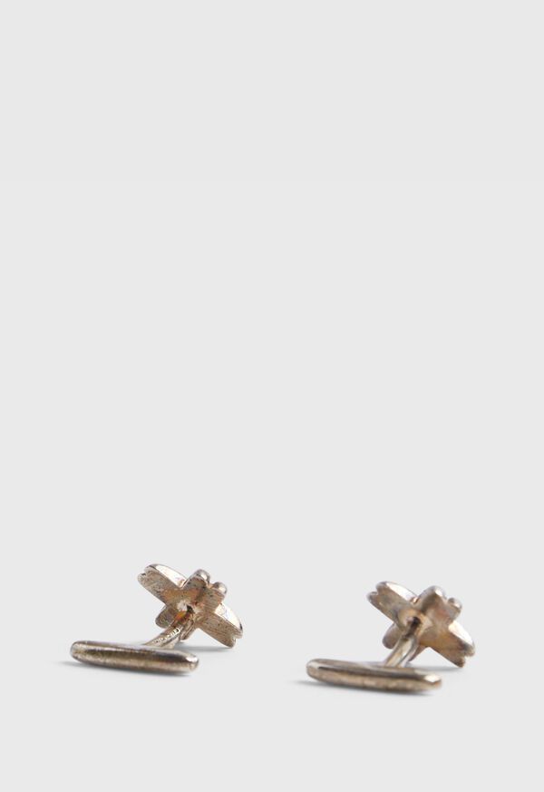 Paul Stuart Sterling Silver "X" Cufflink & Stud Set, image 2