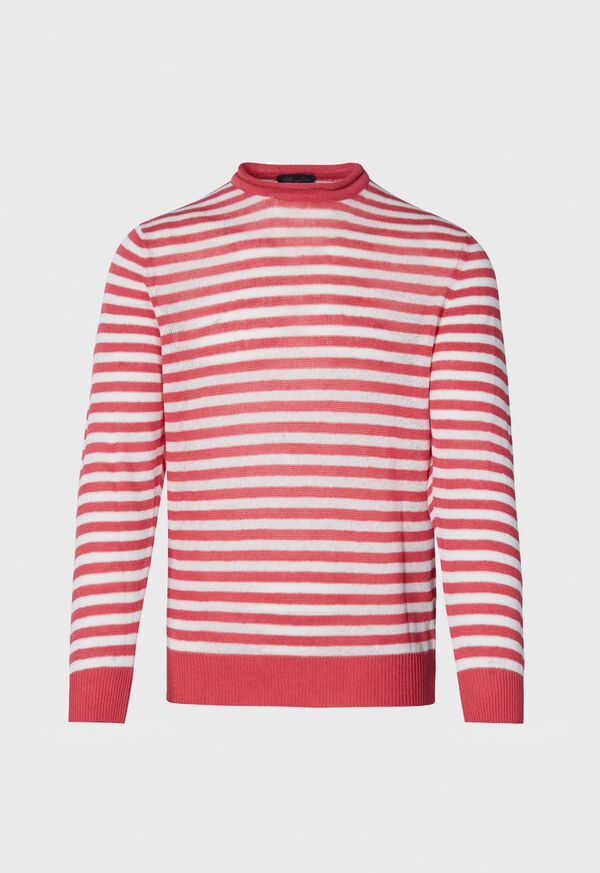 Paul Stuart Linen & Cotton Rollneck Stripe Sweater, image 1