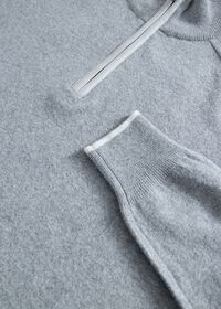Paul Stuart Suede Trim Quarter Zip Pullover, thumbnail 2