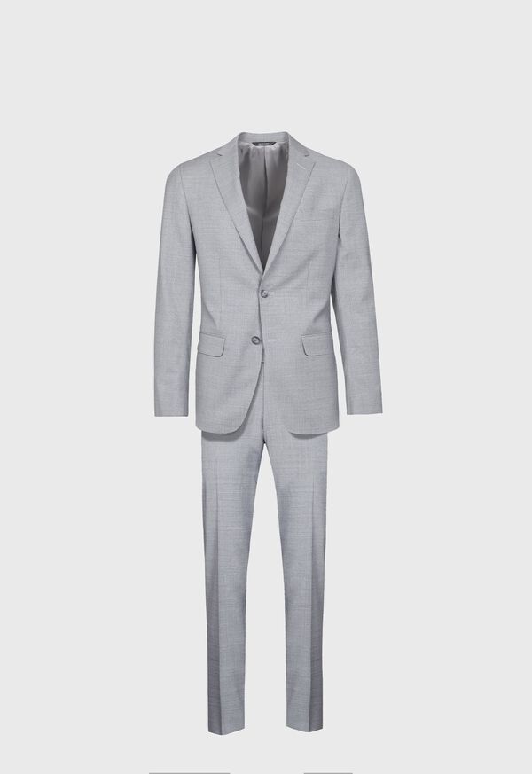 Paul Stuart Light Grey Mini Houndstooth Wool Blend suit, image 1