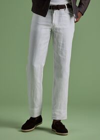 Paul Stuart Linen Five Pocket Pant, thumbnail 2