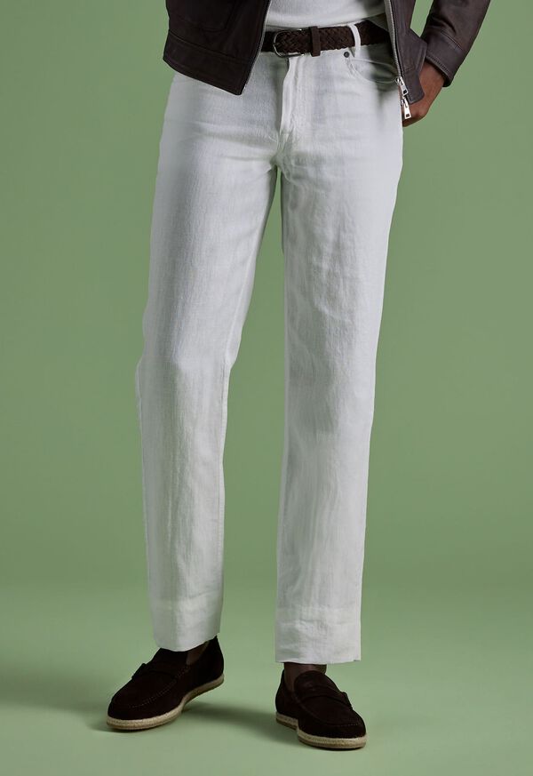 Paul Stuart Linen Five Pocket Pant, image 2