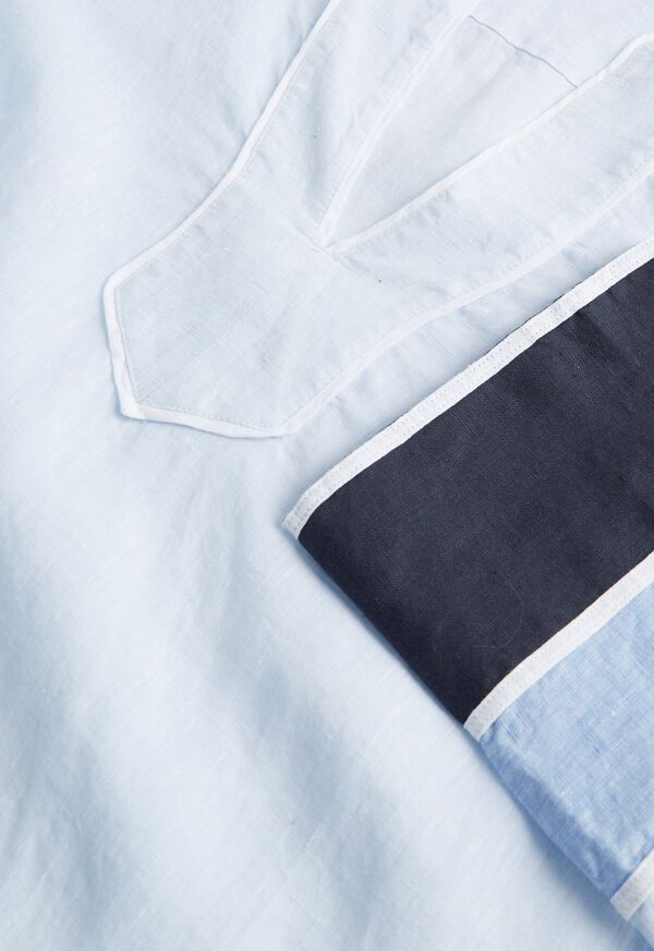 Paul Stuart Linen Tunic with Colorblock Sleeves, image 2