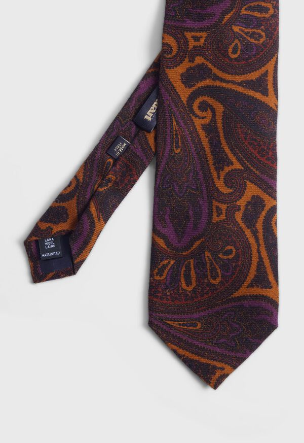 Paul Stuart Wool Paisley Tie, image 1
