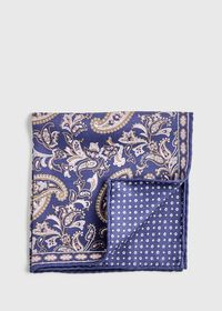 Paul Stuart Reversible Paisley Pocket Square, thumbnail 1