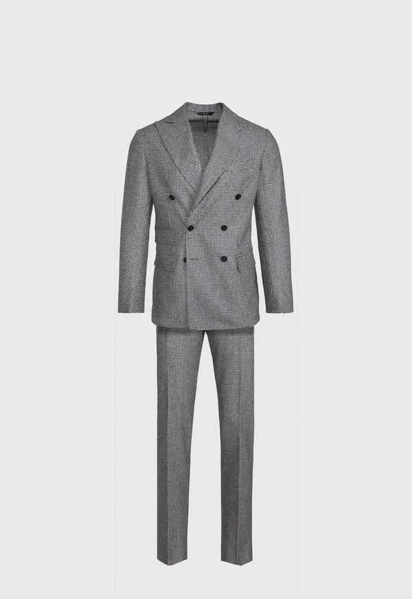 Paul Stuart Double Breasted Mini Houndstooth Suit