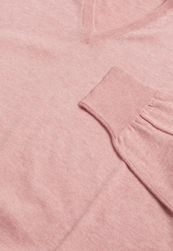 Paul Stuart Cotton and Cashmere V-neck Sweater, image 2