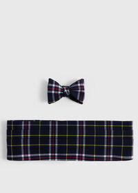 Paul Stuart Wool Plaid Bow Tie and Cummerbund Set, thumbnail 1