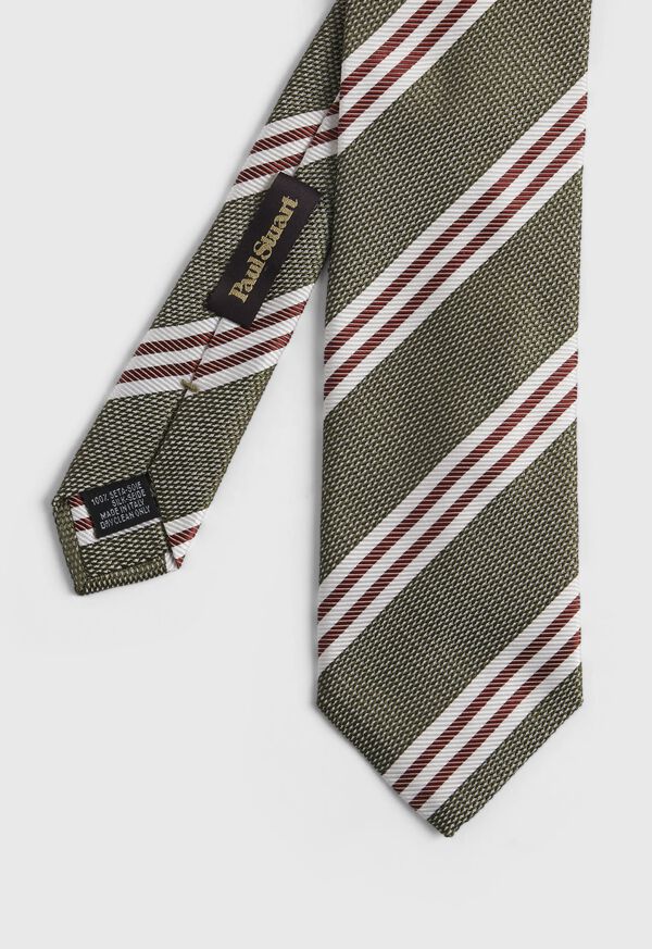 Paul Stuart Wide Textured Stripe Tie, image 1