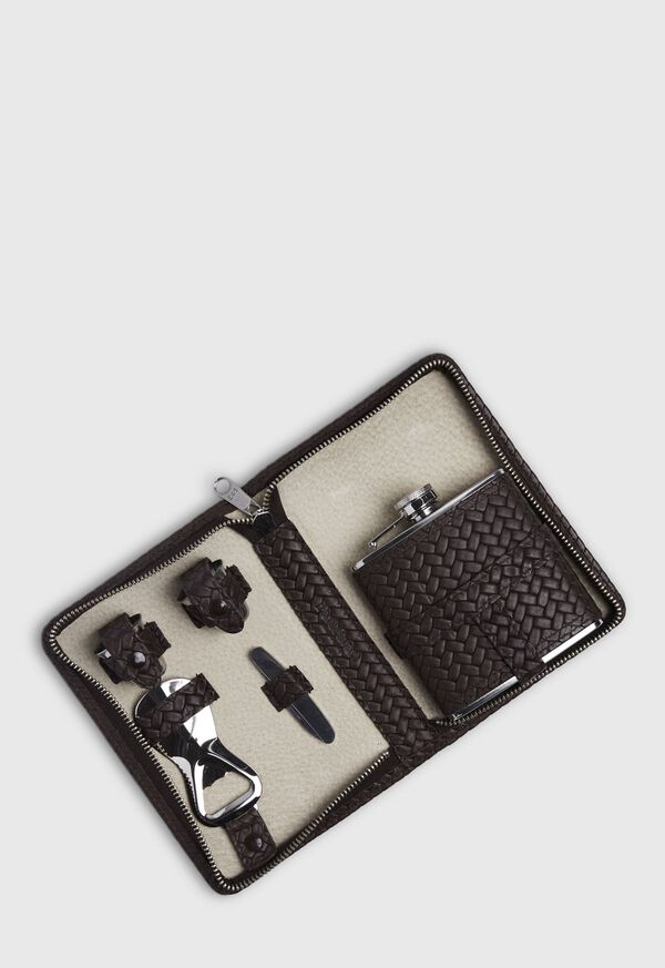 Paul Stuart Woven Leather Cocktail Set, image 1