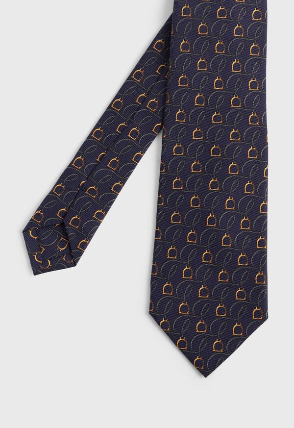 Paul Stuart Printed Silk Belts and Bits Tie, image 1