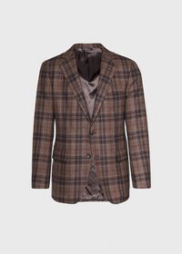 Paul Stuart Brown Plaid Wool Sport Jacket, thumbnail 1