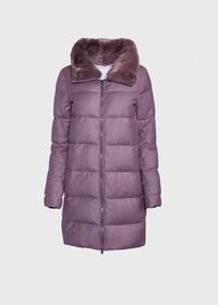 Paul Stuart Zip Puffer Coat with Fur Trim, thumbnail 1